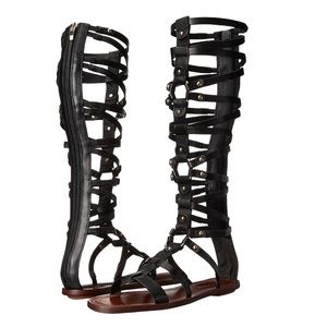 Via Spiga Black Gladiator Sandals